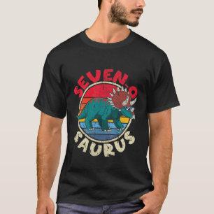 T-shirt Enfants 7E Anniversaire Sept O Saurus I Tricératop