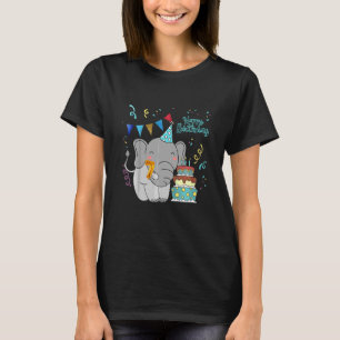 T-shirt Enfants 7ème Joyeux Costume d'Anniversaire Elephan