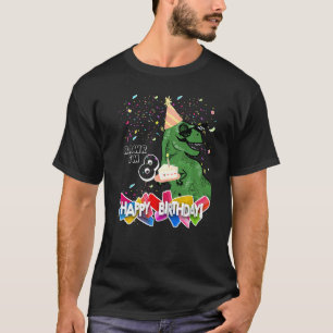 T-shirt Enfants 8 ans 3ème anniversaire garçon Rex Dinosau