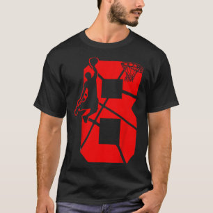 T-shirt Enfants 8 ans 8ème Bysketbyll Anniversaire