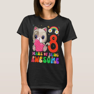 T-shirt Enfants 8 ans Ados 8e anniversaire fille incroyabl