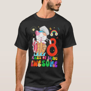 T-shirt Enfants 8 ans Ados 8e anniversaire garçon fille Aw