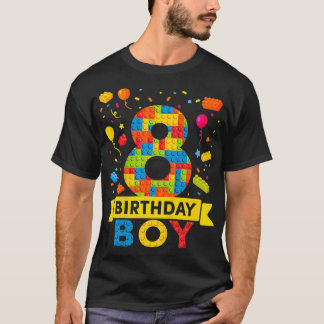 T-shirt Enfants 8 ans Bâtiment Blocs 8e anniversaire Garço