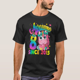T-shirt Enfants 8 ans depuis 2015 Princesse Unicorn 8e B