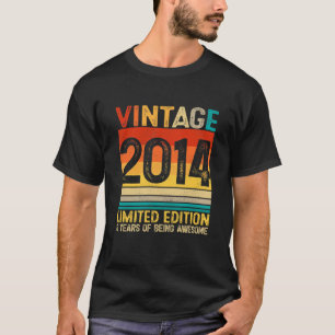 T-shirt Enfants 8 Ans D'Être Awesome Vintage 2014 8E Bir