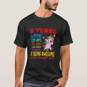 T-shirt Enfants 8 Ans D'Être Super 8E Anniversaire Dabbing