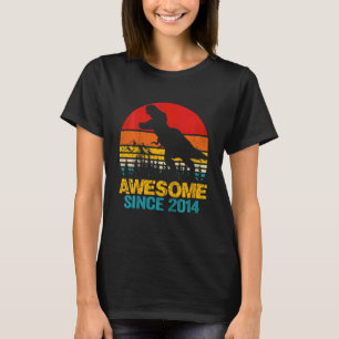 T-shirt Enfants 8 ans Dinosaure Awesome depuis 2014 8e Bi