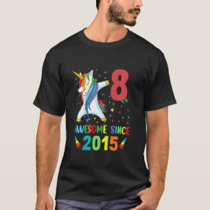 T-shirt Enfants 8 ans Filles Ados Dabbing Unicorn 8e B