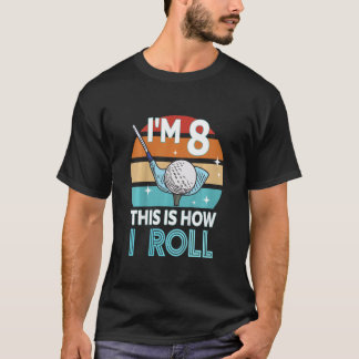 T-shirt Enfants 8 ans Garçon Anniversaire Golf Golf Panier