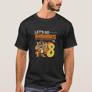 T-shirt Enfants 8 ans Let's Go Bananas Monkey Zoo 8th Bi