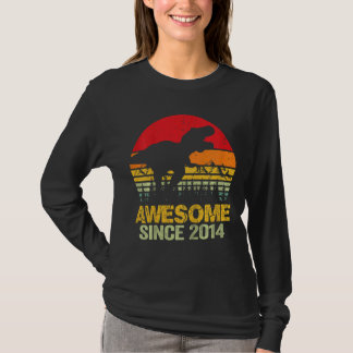 T-shirt Enfants 8e anniversaire Dinosaur Trex stupéfiant d