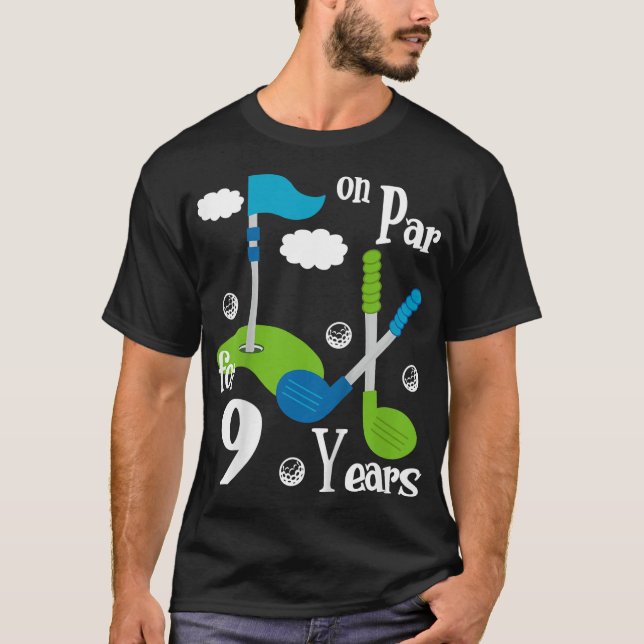 T-shirt Enfants 8e anniversaire Golf Funny Golfer 8 ans Ga (Devant)