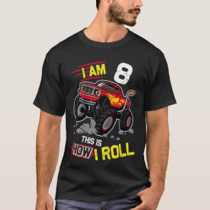 T-shirt Enfants 8e anniversaire I'm 8 Voici comment je rou