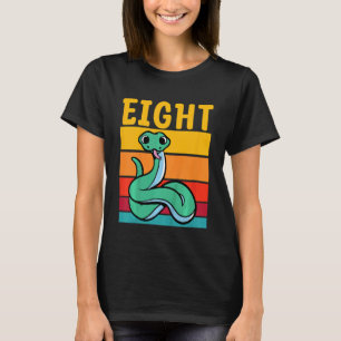 T-shirt Enfants 8e anniversaire Retro Snake Animal Reptile