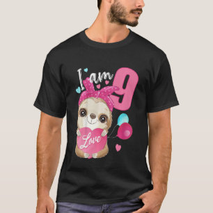 T-shirt Enfants 9 ans 9 Anniversaire Tenue Garçon Fille Sl