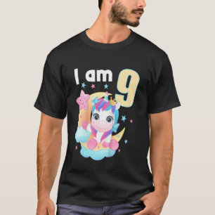 T-shirt Enfants 9 ans 9 ans Anniversaire tenue garçon fill