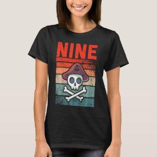 T-shirt Enfants 9 ans 9e anniversaire Pirate Party Boys Gi