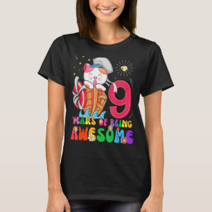 T-shirt Enfants 9 ans Ados 9e anniversaire garçon fille Aw