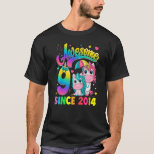 T-shirt Enfants 9 ans depuis 2014 Princesse Unicorn 9e B
