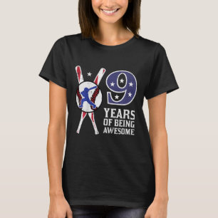 T-shirt Enfants 9 ans étant génial Bysebyll Drapeau 9e ann