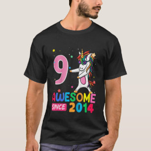 T-shirt Enfants 9 ans Filles Ados Unicorn 9e anniversaire