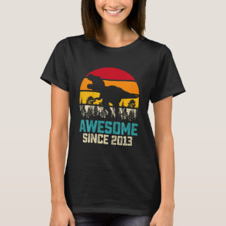 T-shirt Enfants 9 ans Garçon 9Anniversaire Dinosaure Aweso