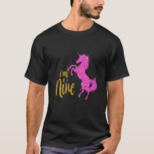 T-shirt Enfants 9 ans J'ai neuf 9e anniversaire fille Unic