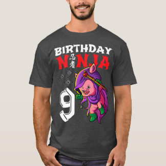 T-shirt Enfants 9 ans Kawaii Cute Pig Japonais 9e Birt