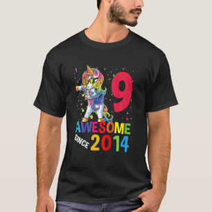 T-shirt Enfants 9 ans licorne Dabbing 9e anniversaire fill