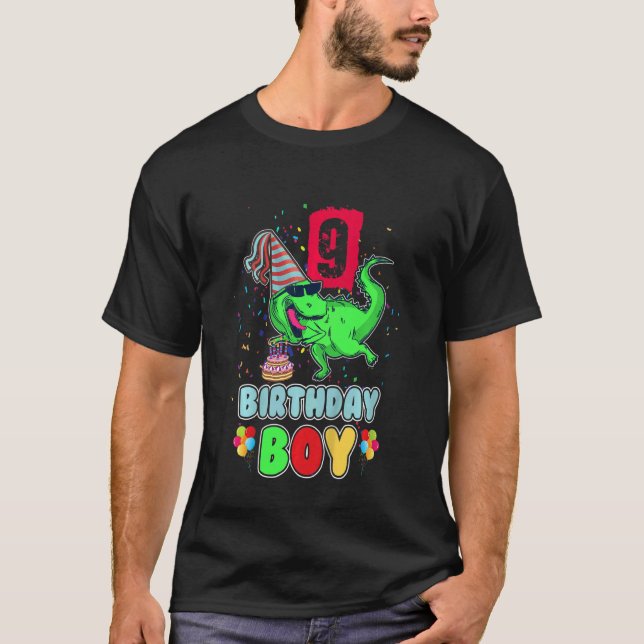 T-shirt Enfants 9 ans Rawr I'm 9th Birthday Boy Dinosau (Devant)