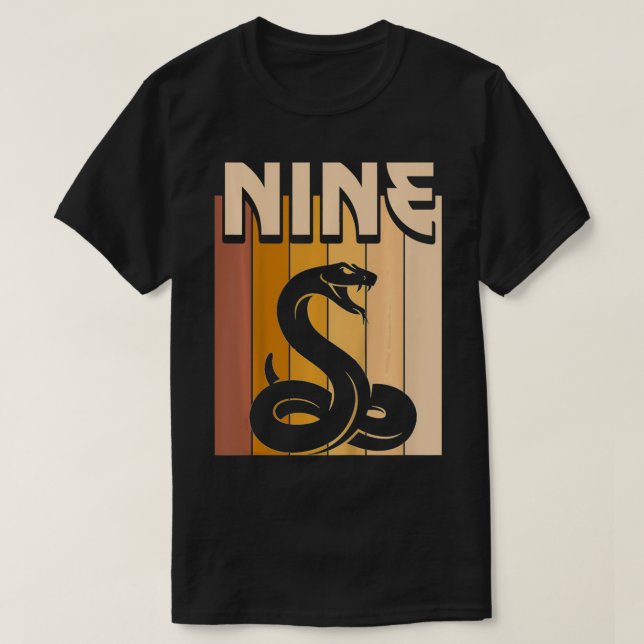 T-shirt Enfants 9 ans Snake Anniversaire Garçon Fille 9e a (Design devant)
