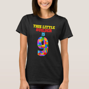T-shirt Enfants 9e anniversaire 9 ans Bâtisseur Garçon fil