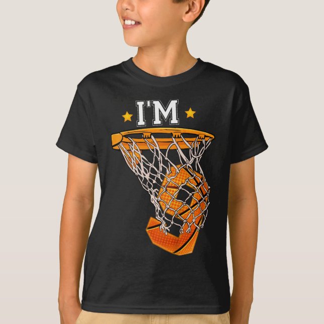 T-shirt Enfants 9e Anniversaire Basketball I'm 9 Garçon Fi (Devant)