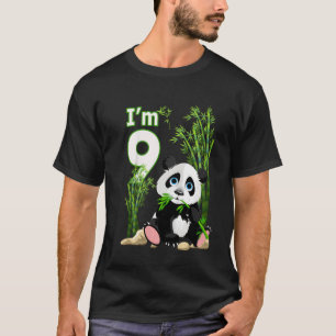 T-shirt Enfants 9e anniversaire Chemise Filles Panda Cadea
