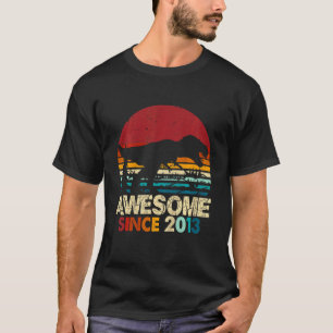 T-shirt Enfants 9e anniversaire garçon Dinosaur Rex Awesom