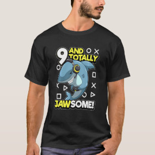 T-shirt Enfants 9e Anniversaire Joueur requin Neuf Totalem