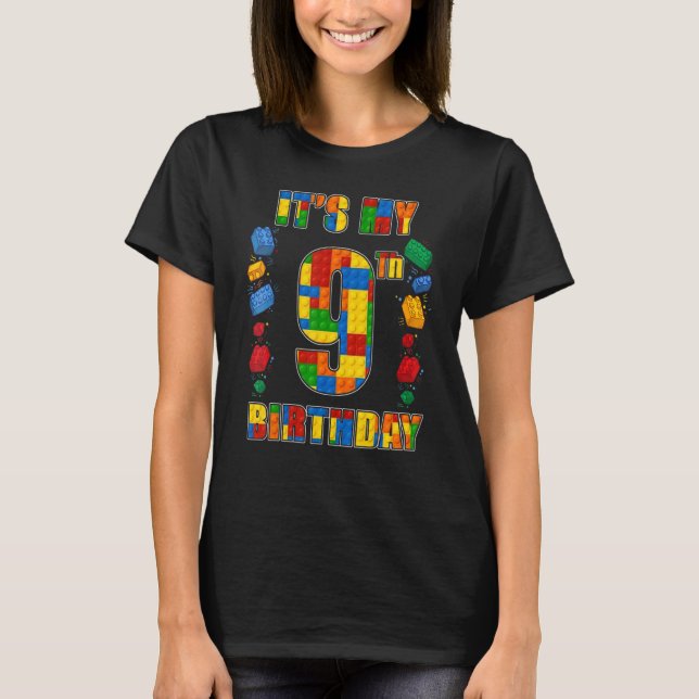 T-shirt Enfants 9e anniversaire Maître Constructeur 9 ans  (Devant)