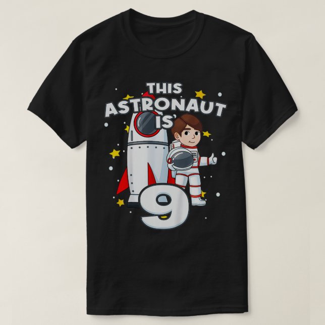 T-shirt Enfants 9e anniversaire Rocket Astronome Astronome (Design devant)