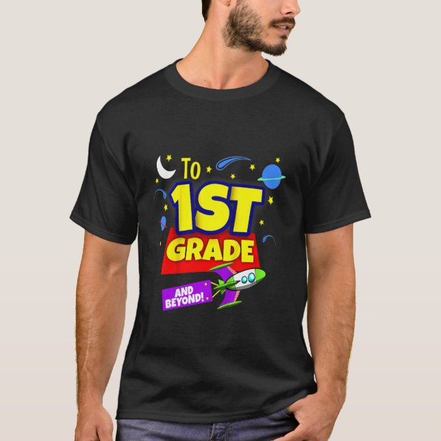 T-shirt Enfants À Infinité Et Au-Delà Retour À L'École Pre (Devant)