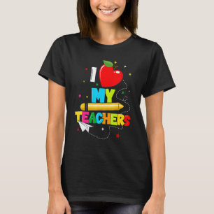 T-shirt Enfants Ados Diplôme Je Coeur Mes Enseignants J'Ai