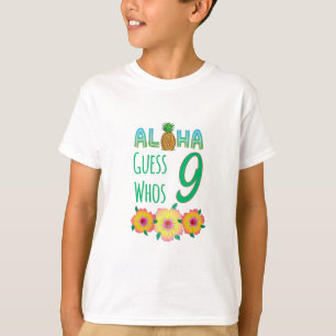 T-shirt Enfants Aloha Tropical Luau 9 ans Anniversaire