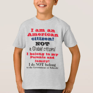 T-shirt Enfants Américain Citoyen Amour Famille