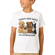 T-Shirt Enfants Amusants Chiens TDU Soutien aux Pe