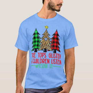 T-shirt Enfants amusants Écouter Funny Vie préscolaire Noë