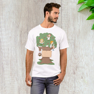 T-shirt Enfants amusants jouant dans l'arbre Apple