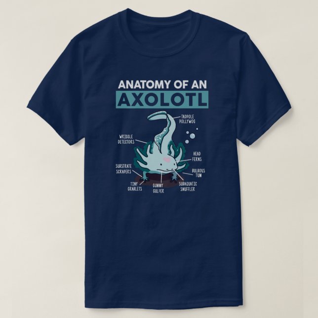 T-shirt Enfants Anatomie D'Un Garçon Axolotl Jeune Enfant (Design devant)