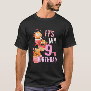 T-shirt Enfants Animal Cupcake Son 9e anniversaire fille 9