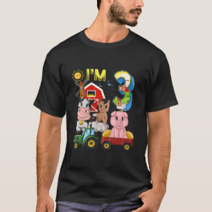 T-shirt Enfants Animaux de ferme Barnyard Tracteur 3ème an