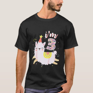 T-shirt Enfants Anniversaire Mignon Lama Je Suis 3 Ans Fil