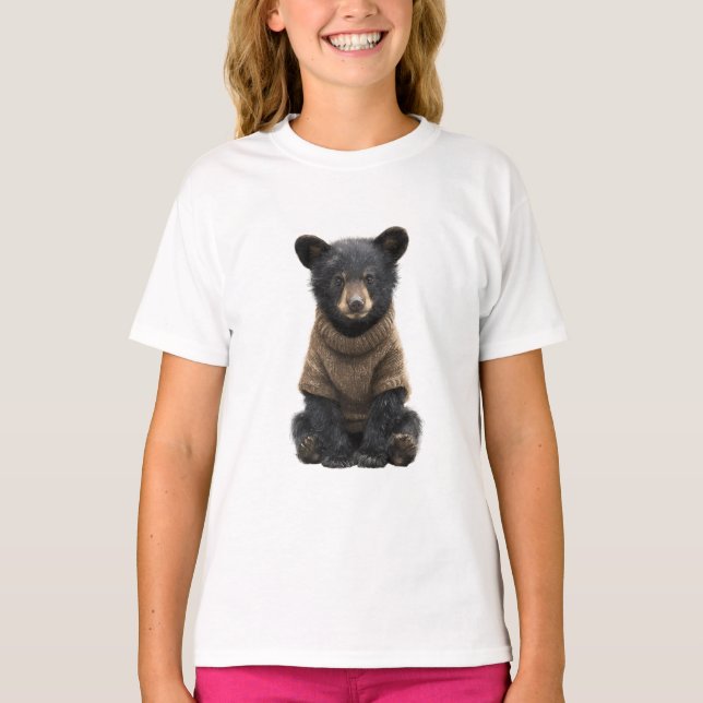 T-shirt Enfants assis en pull ourson (Devant)